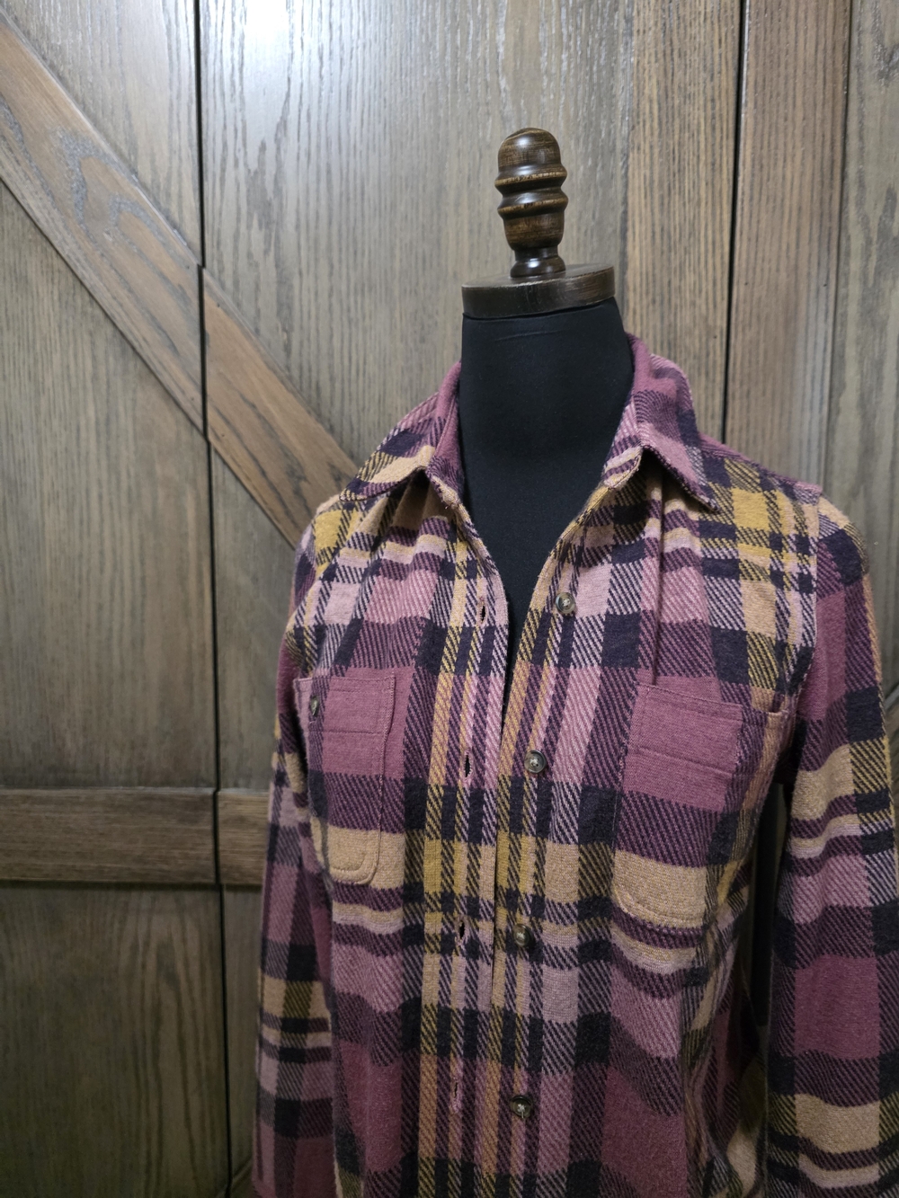 Faherty Plaid Shirt Jacket - Purple & Yellow - Picture 2 of 4